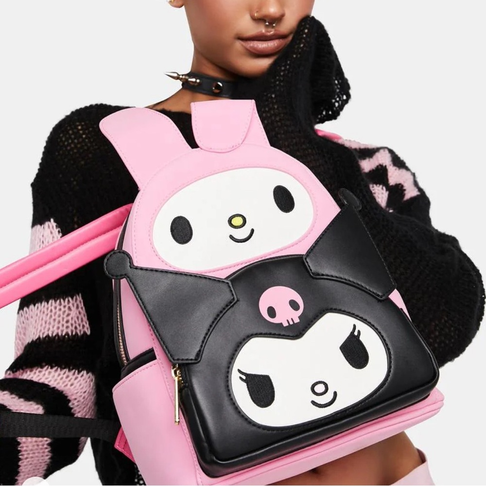 LOUNGEFLY SANRIO MY MELODY KUROMI BACK PACK